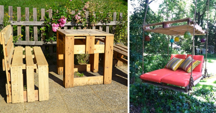 Pallets transform into magnificent outdoor furniture: 8 DIY inspirations