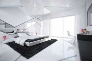 Modern bedroom decor and Turkish bedrooms in white and black