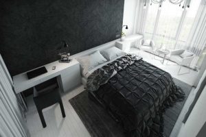 Modern bedroom decor and Turkish bedrooms in white and black