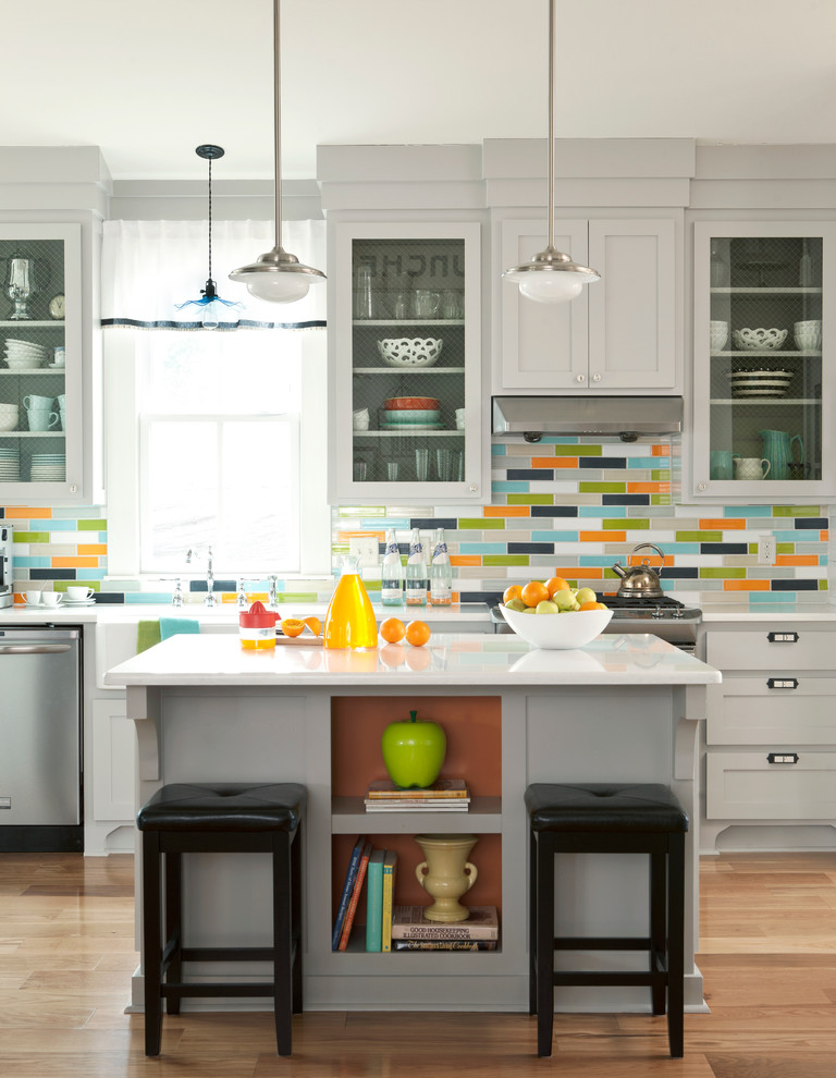 Colorful Kitchen Wall 2 Add vitality to kitchen design in creative ways