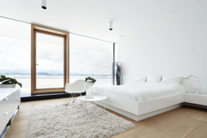 Modern bedroom decor with summer design