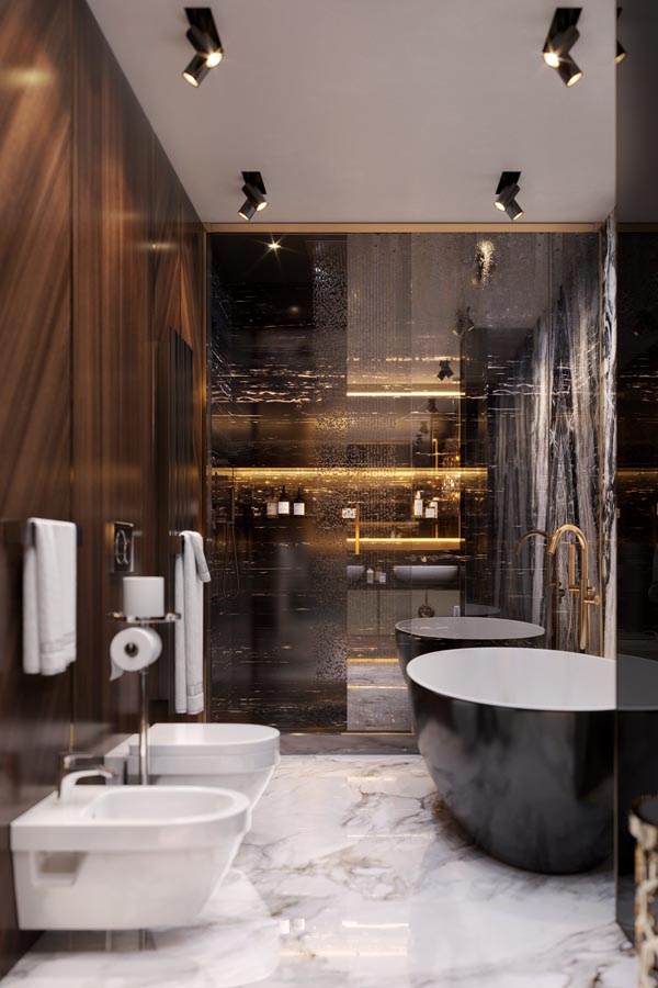 Luxurious bathroom decor and modern bathroom designs