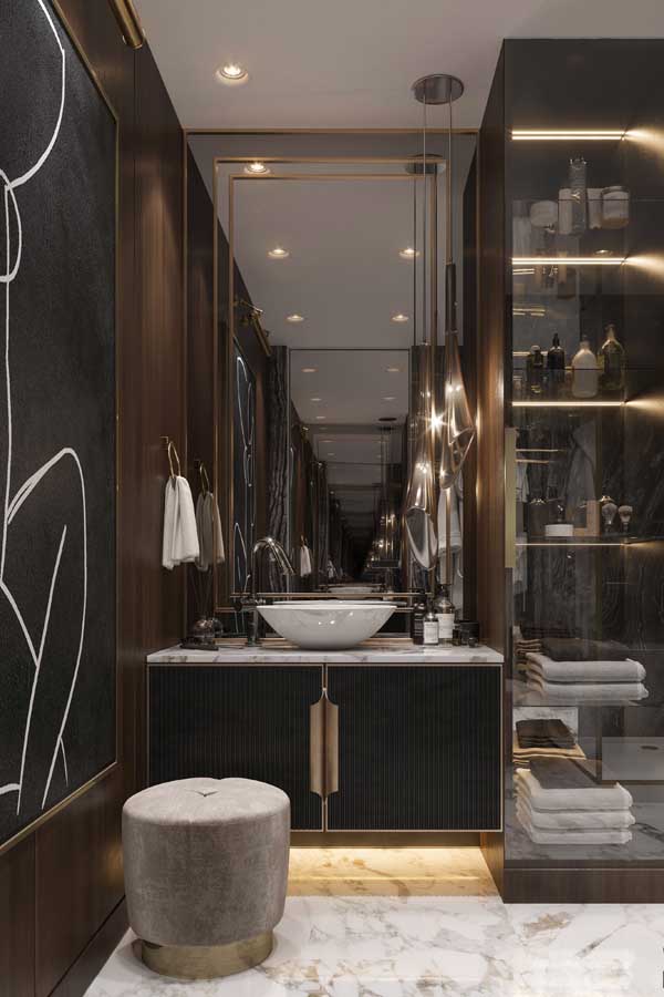 Luxurious bathroom decor and modern bathroom designs