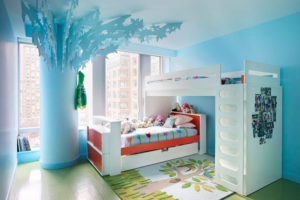 Bright colors are one of the most important features of girls ’rooms