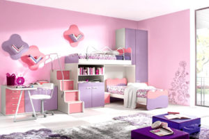 Corner sofa and soft design desk suitable for girls' rooms