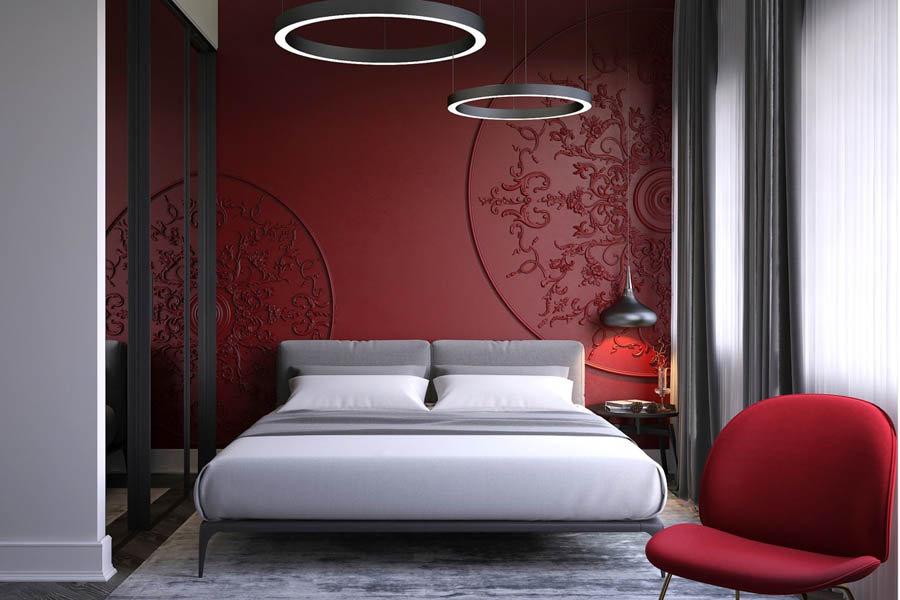 Modern bedroom designs and bedrooms in red