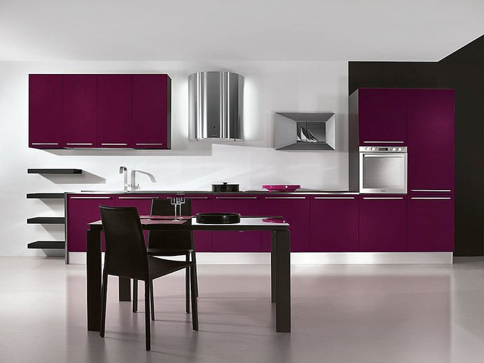 Purple kitchen 1 bold colors ... 2016 kitchen designs fashion