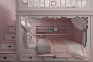 Princess-bed girls' bedrooms in style