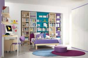 Color harmony in the designs of girls' rooms