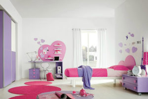 Modern girls bedrooms with attractive colors