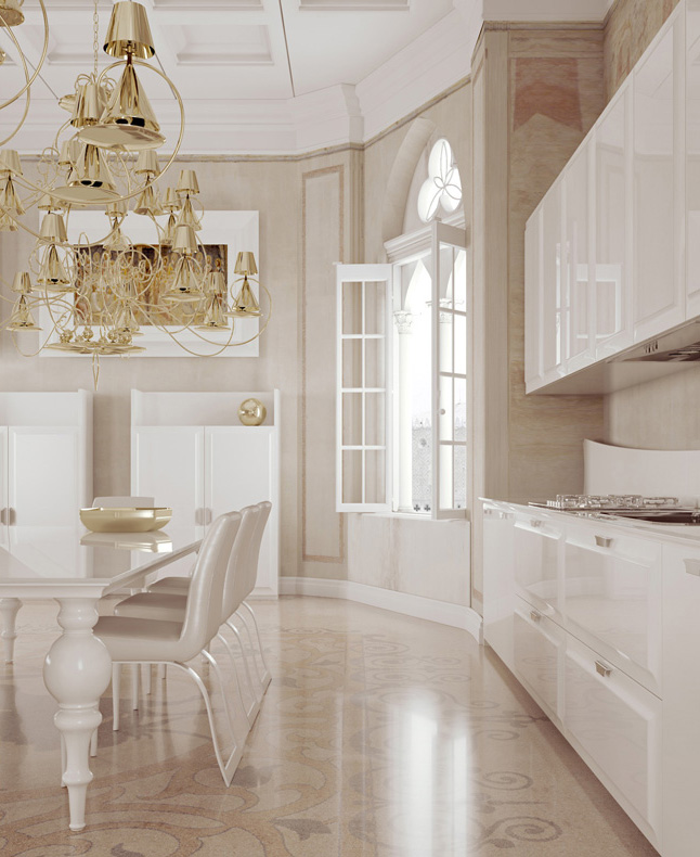 Luxurious modern kitchen 1b modern and luxurious in 10 modern kitchens with Italian designs