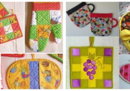 Fabric potholders - Examples of work and sewing patterns