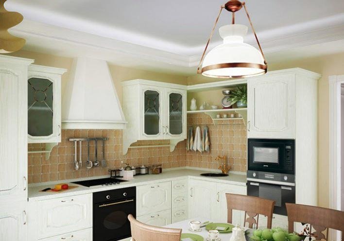 English style in the interior of the kitchen