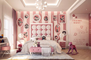 Luxurious girls bedroom design with all luxury features