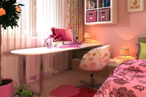 Design for girls bedroom office