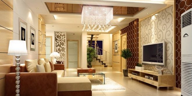 Gypsum decor for TV, hanging decorations and wood decorations