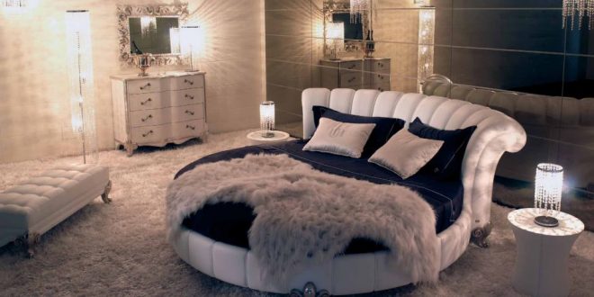 Photo bedrooms modern luxury circular bed