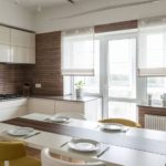 Kitchen design with access to the balcony (52 photos of interiors)