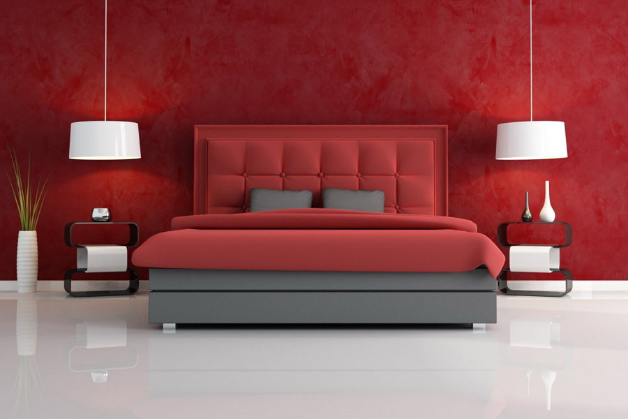 Modern bedroom designs and bedrooms in red