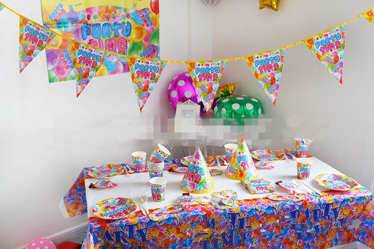 Table setting for a children's party