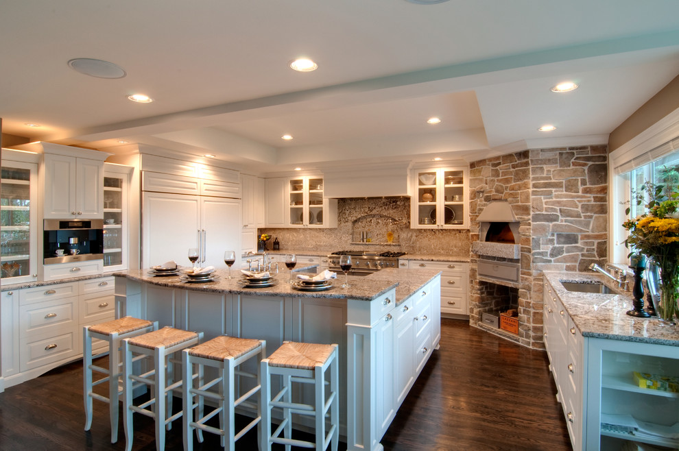 Kitchen with stone walls 5 stone walls .. A touch of luxury and distinction in the kitchen