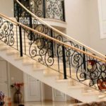 Marble and granite stairs with modern decorations for villas and palaces