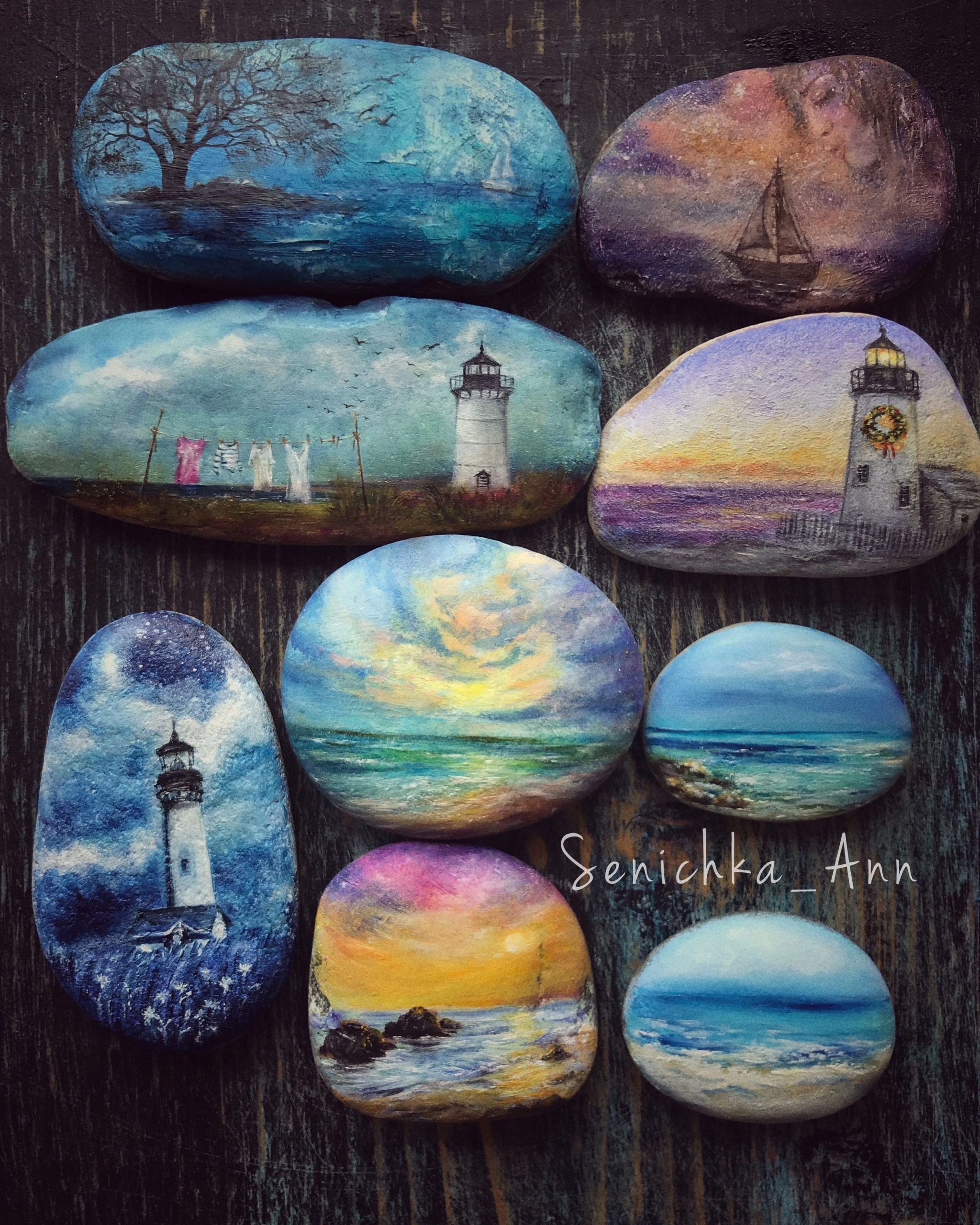 Rock painting ideas landscape - eHomeDecor - Explore more Inspiration