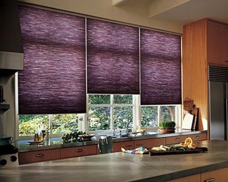 Purple kitchen curtains