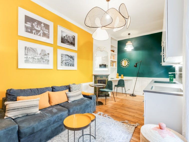 Colorful makeover for this converted 2-room apartment at a low price